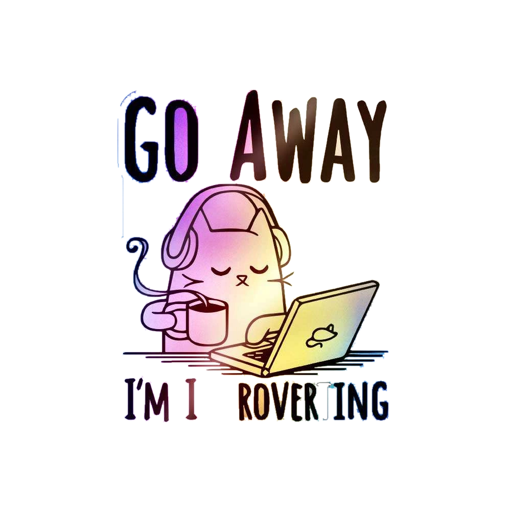 Go Away I'm Introverting Holographic Sticker